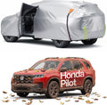 for Car Cover, 100% Waterproof All-Weather，NO.1 UV Sun & Heat Protection, Paint-Safe Lining, Driver-Side & Charging Port Zippers, Windproof