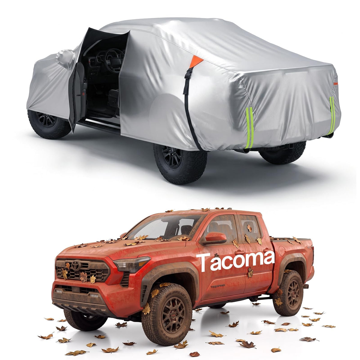 for Car Cover, 100% Waterproof All-Weather，NO.1 UV Sun & Heat Protection, Paint-Safe Lining, Driver-Side & Charging Port Zippers, Windproof
