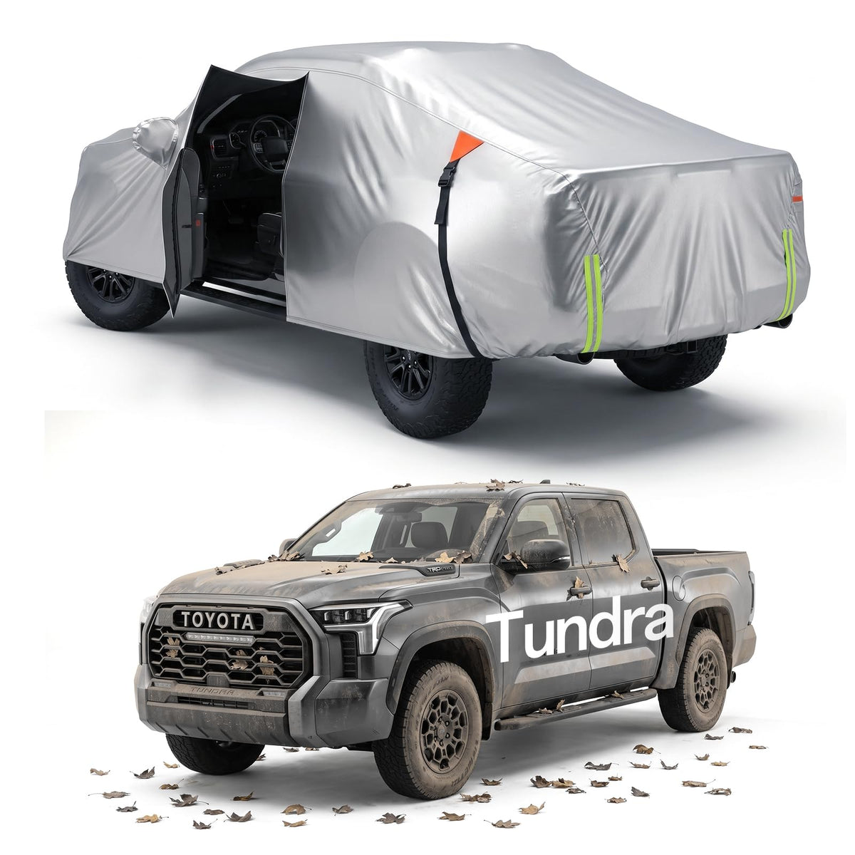 for Car Cover, 100% Waterproof All-Weather，NO.1 UV Sun & Heat Protection, Paint-Safe Lining, Driver-Side & Charging Port Zippers, Windproof