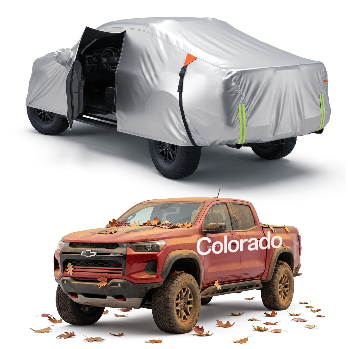 for Car Cover, 100% Waterproof All-Weather，NO.1 UV Sun & Heat Protection, Paint-Safe Lining, Driver-Side & Charging Port Zippers, Windproof