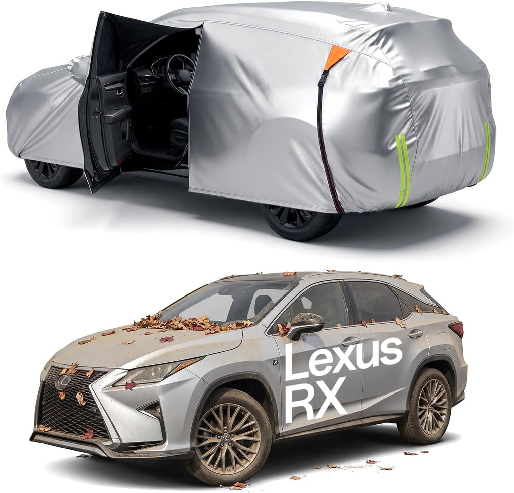 for Lexus RX Car Cover 2003–2026, 100% Waterproof All-Weather | NO.1 UV Sun & Heat Protection, Paint-Safe Lining, Driver-Side Zipper, Windproof Design