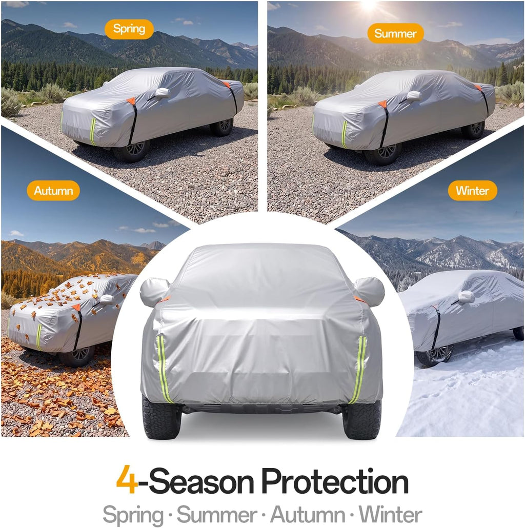 for Ford F150 Truck Car Cover 2009–2026, 100% Waterproof All-Weather | NO.1 UV Sun & Heat Protection, Paint-Safe Lining, Driver-Side & Charging Port Zippers, Windproof