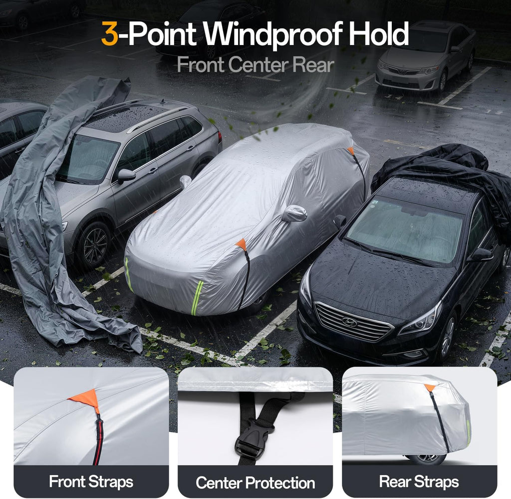 for Ford F150 Truck Car Cover 2009–2026, 100% Waterproof All-Weather | NO.1 UV Sun & Heat Protection, Paint-Safe Lining, Driver-Side & Charging Port Zippers, Windproof